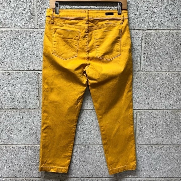 KUT Mustard Cropped Straight Leg Jeans - Picture 4 of 8